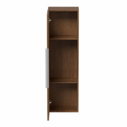 Affine 1200 X 350mm Fluted Wall Mounted Tall Bathroom Cabinet Storage Cupboard Walnut - thumbnail 5