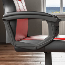 Lassic Vida Designs Comet Red & Black Racing Gaming Chair Ukfr High Back Adjustable Height - thumbnail 5