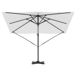 Berkfield Modern Cantilever Roma Parasol Sand 286X285X265 Cm Aluminium - thumbnail 5