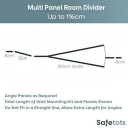 Safetots Wooden Multi Panel Room Divider, Up To 116Cm, Natural Wood, 76Cm Tall, Flexible Room Divider For Baby And Toddler - thumbnail 3