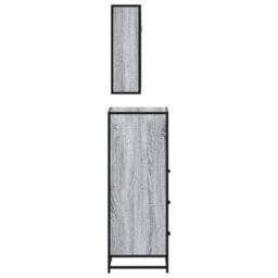 Berkfield 3 Piece Bathroom Furniture Set Grey Sonoma Engineered Wood - thumbnail 7