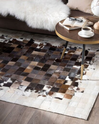 Beliani Rug Okculu Brown 140 X 200 Cm Leather - thumbnail 2