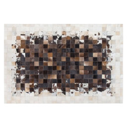 Beliani Rug Okculu Brown 140 X 200 Cm Leather - thumbnail 5