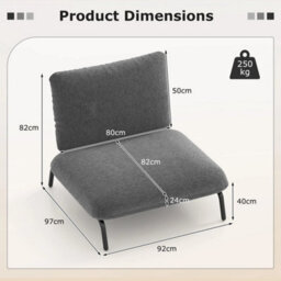 Oversized Accent Chair Comfy Living Room Chairs - thumbnail 4