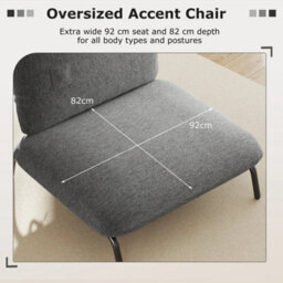 Oversized Accent Chair Comfy Living Room Chairs - thumbnail 3