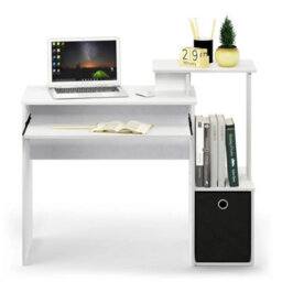 Desk, Gaming Desk, Computer Desk, Office Desk, White - thumbnail 1