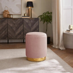 Pleated Storage Stool Blush Pink - thumbnail 3