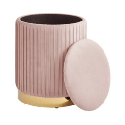 Pleated Storage Stool Blush Pink - thumbnail 2