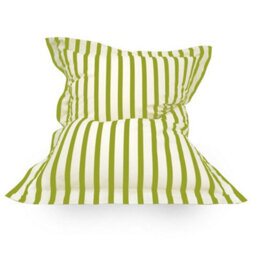 rucomfy Beanbags Rucomfy Adults Squarbie Bean Bag - Indoor Or Outdoor Bean Bag Lounger Chair Olive Striped Print - thumbnail 1