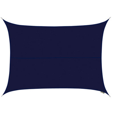 Kookaburra 6M X 5M Rectangle Water Resistant Blue Garden Patio Sun Shade Sail Canopy 96.5% Uv Block With Free Rope - image 1