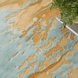 Prismatic Prs36 Sand Blue Wool Rug By Nourison-168Cm X 226Cm - thumbnail 2