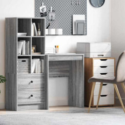 Berkfield Writing Desk Grey Sonoma Particle Board 60 X 40 X 76 Cm