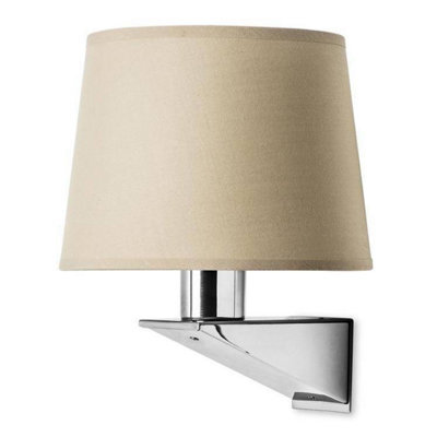 Luminosa Lighting Luminosa Gloss 1 Light Indoor Wall Light Chrome, Satin Nickel, E27