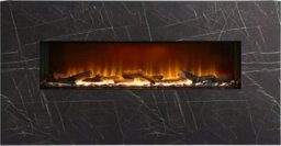Acantha Bloc Pre-Built Fully Inset Media Wall Suite & Tv Board In Black Marble Effect - thumbnail 2