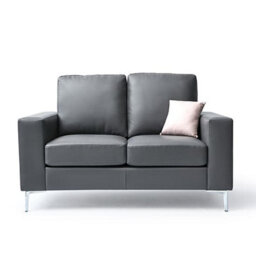 Furniture in Fashion Baltic Faux Leather 2 Seater Sofa In Dark Grey - thumbnail 4