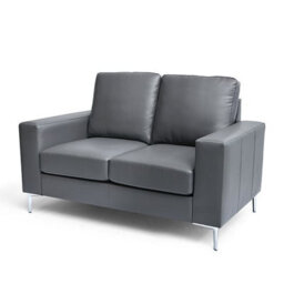 Furniture in Fashion Baltic Faux Leather 2 Seater Sofa In Dark Grey - thumbnail 6