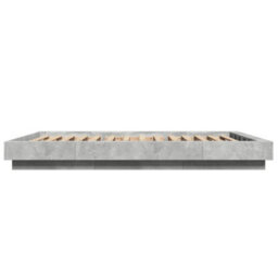 Berkfield Bed Frame Without Mattress Concrete Grey 140X190 Cm - thumbnail 5