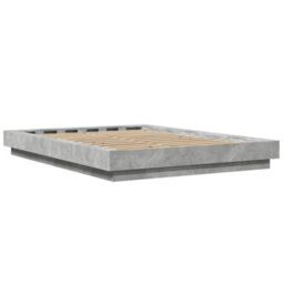 Berkfield Bed Frame Without Mattress Concrete Grey 140X190 Cm - thumbnail 6