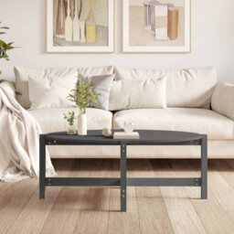 Walplus Coffee Table Grey 118X63X45 Cm Solid Wood Pine - thumbnail 3