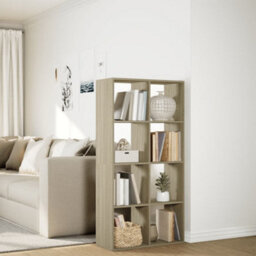 Berkfield Room Divider Bookcase Sonoma Oak 69.5X29X137.5 Cm Engineered Wood - thumbnail 4