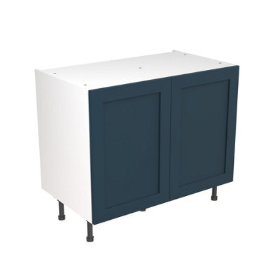 Kitchen Kit Base Unit 1000mm W/ Shaker Cabinet Door - Ultra Matt Indigo Blue