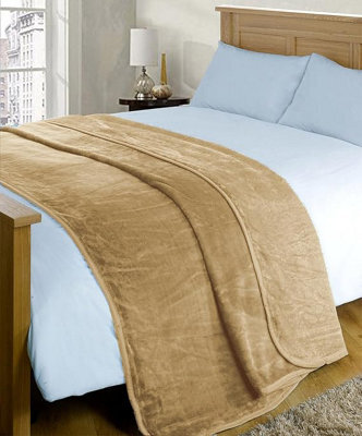 Casabella Deluxe Soft Faux Fur Mink Fleece Throw Blanket - image 1