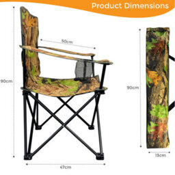 Crystals 2X Portable Folding Outdoor Chair  Ideal For Camping, Garden, Fishing & Travel - thumbnail 2