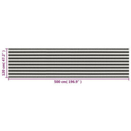 Berkfield Balcony Screen Hdpe 120X500 Cm Anthracite And White - thumbnail 5