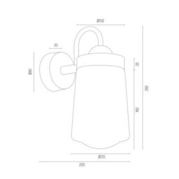 Luminosa Lighting Luminosa Pasadena Outdoor Wall Lantern Transparent, Chrome Ip44 - thumbnail 4