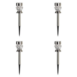 Smart Solar Led Crystal Effect Stake Light (4 Pack) Colour Changing And White - thumbnail 2