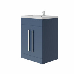 Sundaze Bathroom Furniture Storage Cabinet Freestanding Vanity Unit & Basin 600mm Matt Blue - thumbnail 2