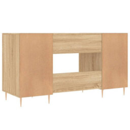 Berkfield Desk Sonoma Oak 140X50X75 Cm Engineered Wood - thumbnail 8