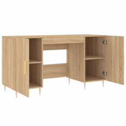 Berkfield Desk Sonoma Oak 140X50X75 Cm Engineered Wood - thumbnail 5
