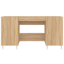 Berkfield Desk Sonoma Oak 140X50X75 Cm Engineered Wood - thumbnail 6