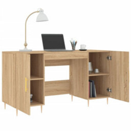 Berkfield Desk Sonoma Oak 140X50X75 Cm Engineered Wood - thumbnail 4