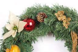 Best Artificial 12Ft / 360Cm Copper Bronze Decorated Christmas Garland With Gold Dusted Acorns And 100 Warm White Battery Led's - thumbnail 8