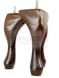 L&F Queen Anne Wooden Legs Antique Brown 150mm High Set Of 4 Replacement Furniture Feet Chairs Sofas Footstools M10 (10mm) - thumbnail 4