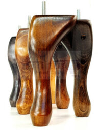 L&F Queen Anne Wooden Legs Antique Brown 150mm High Set Of 4 Replacement Furniture Feet Chairs Sofas Footstools M10 (10mm) - thumbnail 8
