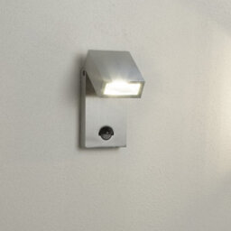 Lighting Collection Alexandra Stainless Steel Led Outdoor Wall Light With Pir - thumbnail 3
