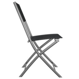 Vidaxl Folding Outdoor Chairs 4 Pcs Black Steel And Textilene - thumbnail 5