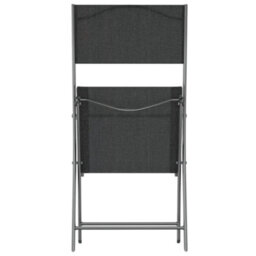 Vidaxl Folding Outdoor Chairs 4 Pcs Black Steel And Textilene - thumbnail 7