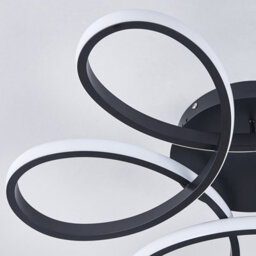Living And Home Black 74Cm 1 Light Curved Linear Acrylic Flush Mount Led Cool White Ceiling Light Fixture - thumbnail 7
