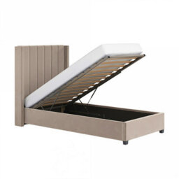 Flair Tiggy Single Ottoman Bed Beige Velvet - thumbnail 5