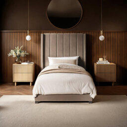 Flair Tiggy Single Ottoman Bed Beige Velvet - thumbnail 3