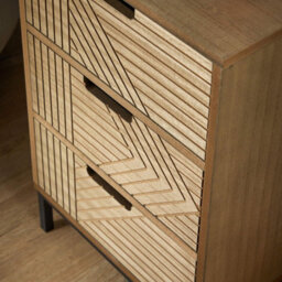 Home Source Mundesley 3 Drawer Bedside - thumbnail 4
