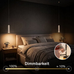 Briloner Beige Rechargeable Led Pendant Light Height Adjustable Dimmable 3.5W 280Lm Warm White 3000K - thumbnail 5