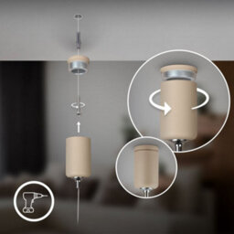 Briloner Beige Rechargeable Led Pendant Light Height Adjustable Dimmable 3.5W 280Lm Warm White 3000K - thumbnail 7