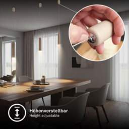 Briloner Beige Rechargeable Led Pendant Light Height Adjustable Dimmable 3.5W 280Lm Warm White 3000K - thumbnail 4