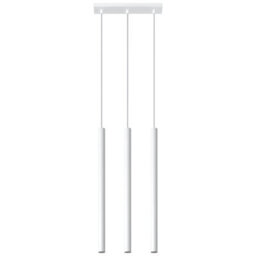 Sollux Lighting Pastelo Steel White 3 Light Classic Pendant Ceiling Light - thumbnail 3