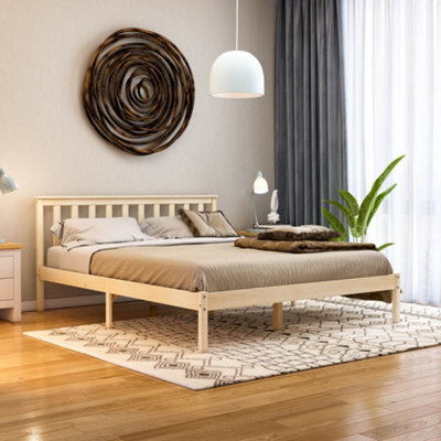 Lassic Vida Designs Milan Pine 5Ft King Size Wooden Bed Frame - Low Foot End - image 1